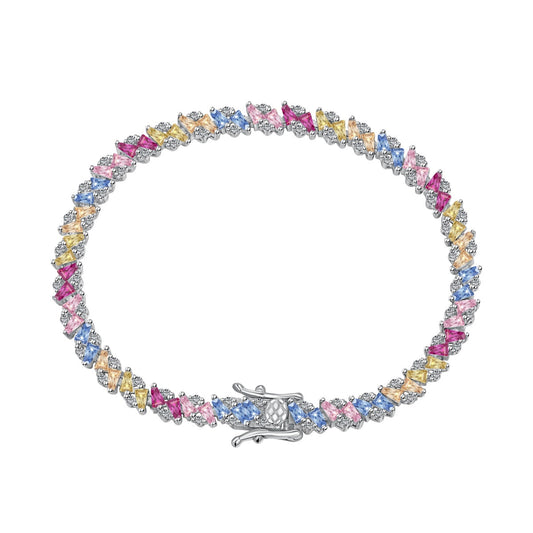 [Marin Jewelry]Ornate Sparkling Multi Cut Party Bracelet