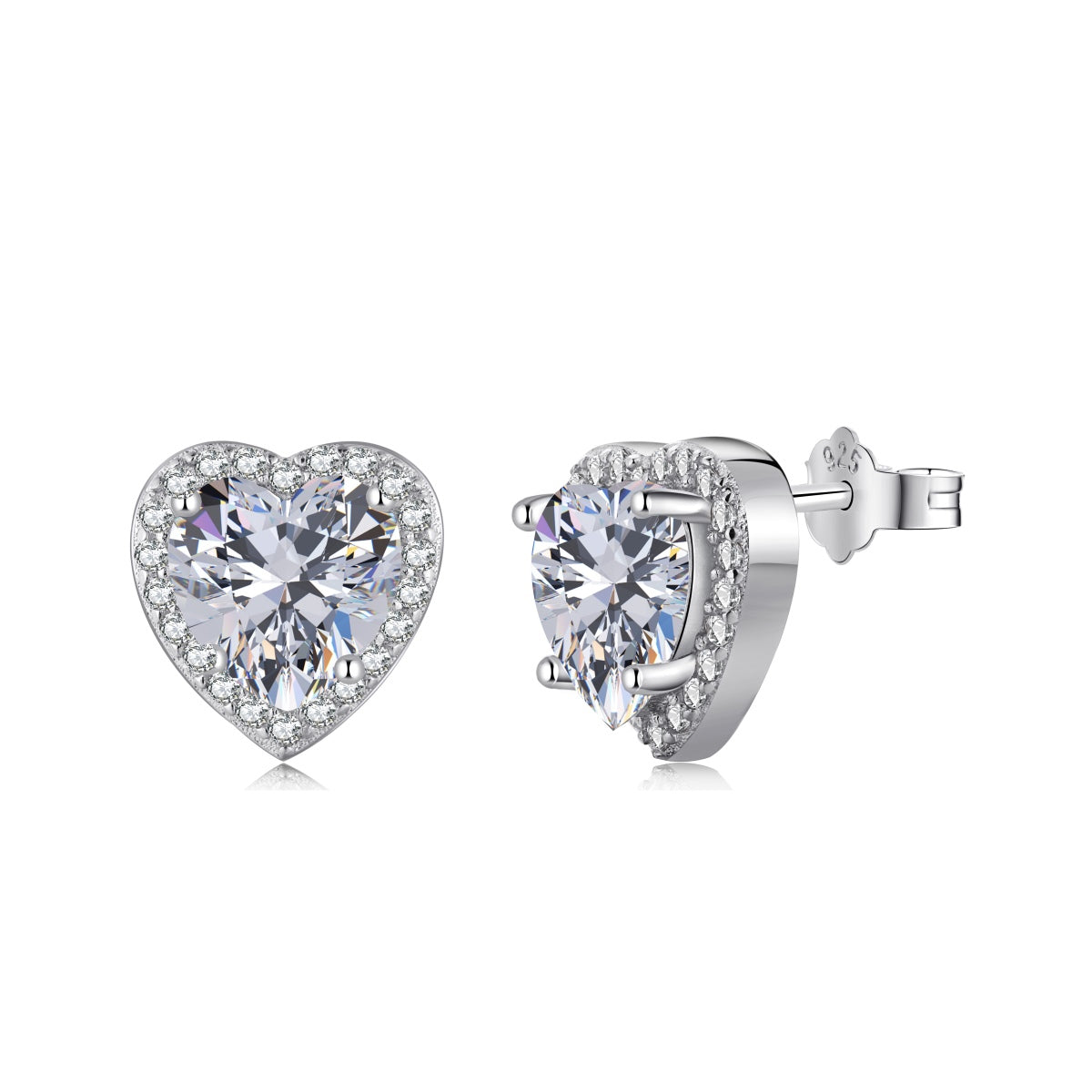 [Marin Jewelry]Sparkling Heart Shape Lover Earrings