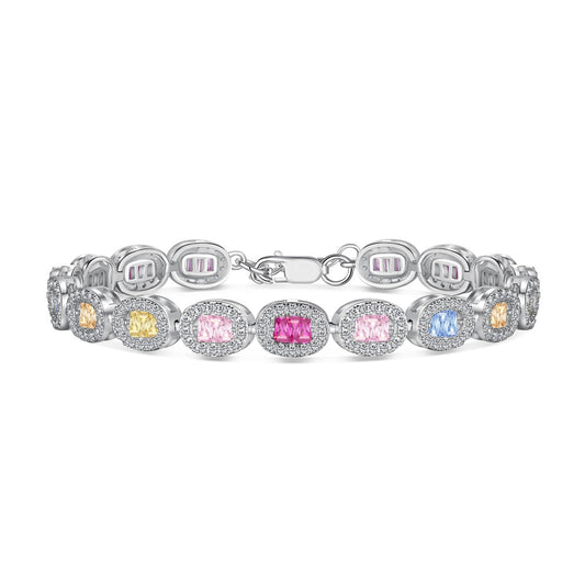 [Marin Jewelry]Exquisite Ornate Emerald Cut Daily Bracelet