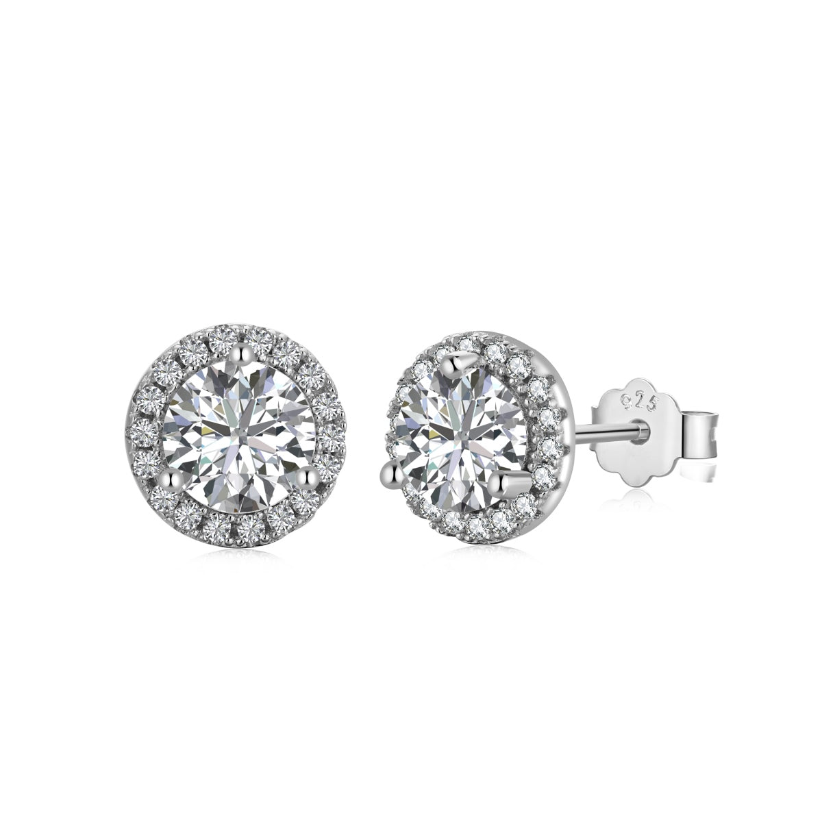[Marin Jewelry]Classic Princess Round Shape Earrings