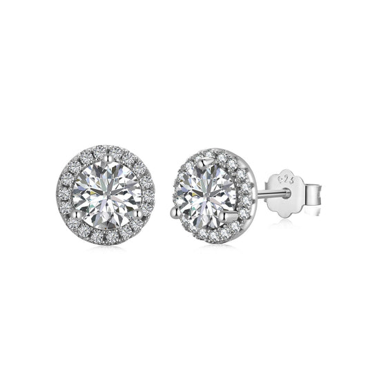 [Marin Jewelry]Classic Princess Round Shape Earrings