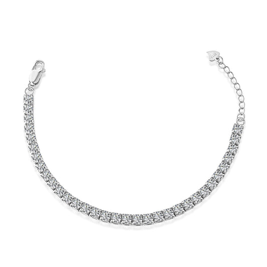 [Marin Jewelry]Sparkling Radiant Princess Cut Tennis Bracelet