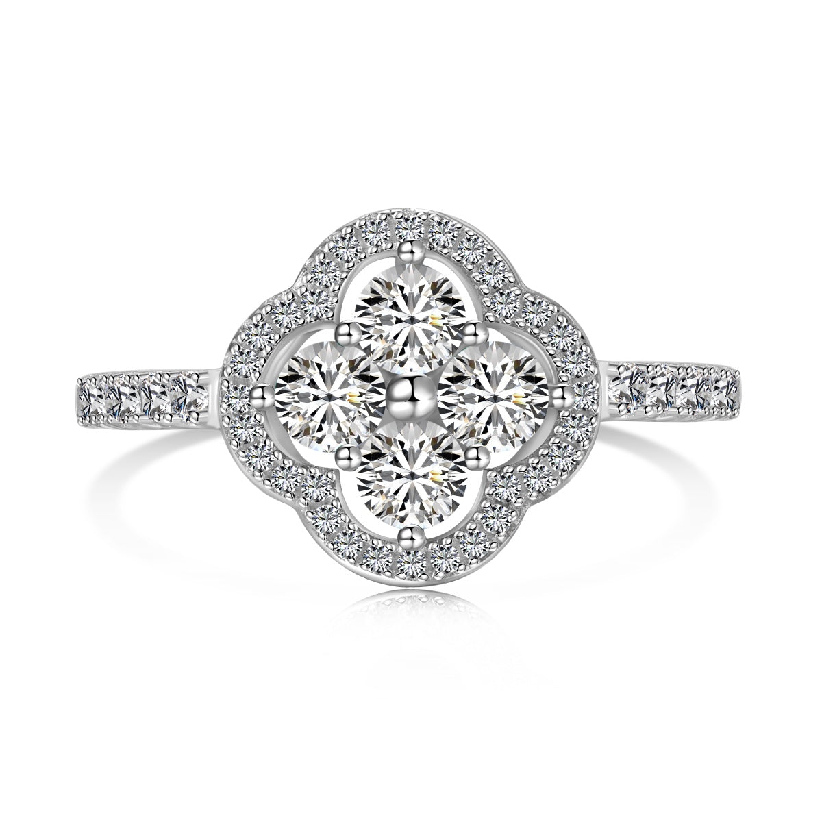 [Marin Jewelry]Four Leaf Clover Flower Design Ring