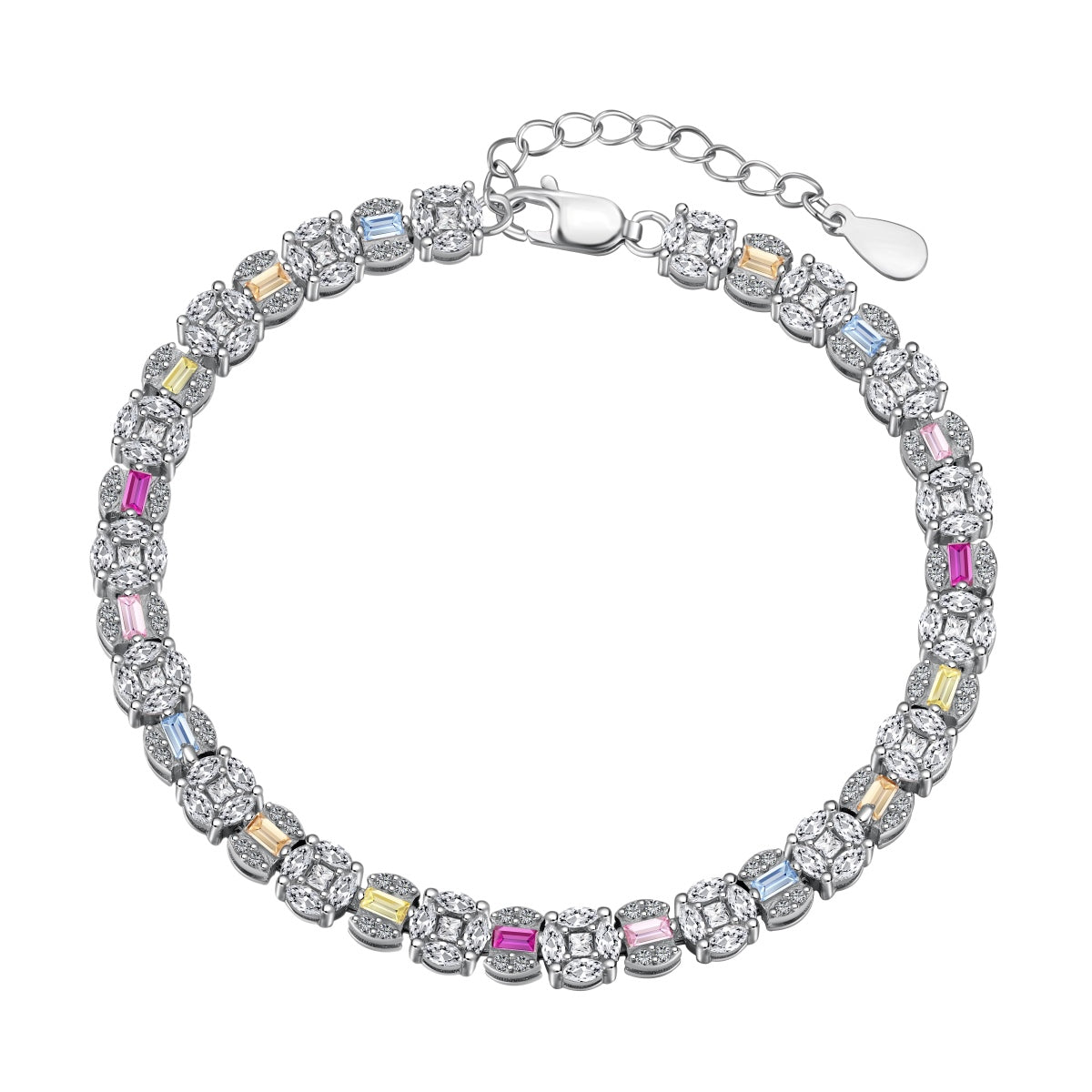 [Marin Jewelry]Dazzling Radiant Multi Cut Daily Bracelet