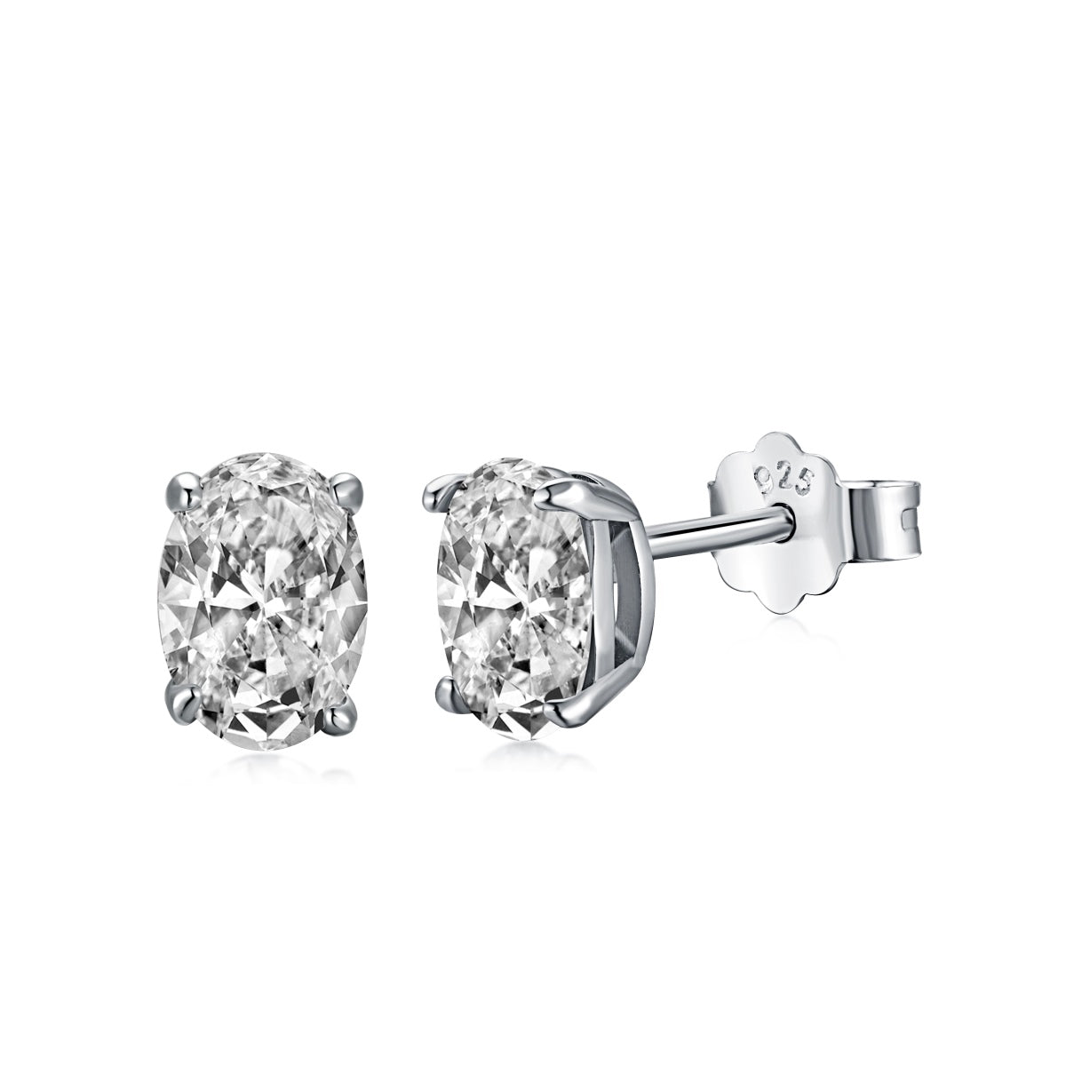 [Marin Jewelry]Oval Classic Dignified Elegant Earrings