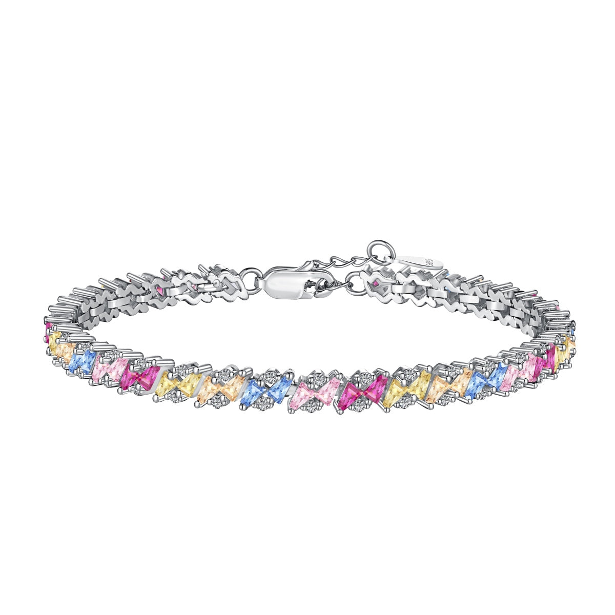 [Marin Jewelry]Ornate Sparkling Multi Cut Party Bracelet