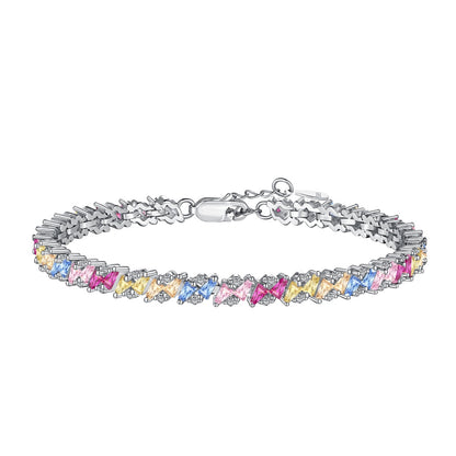 [Marin Jewelry]Ornate Sparkling Multi Cut Party Bracelet