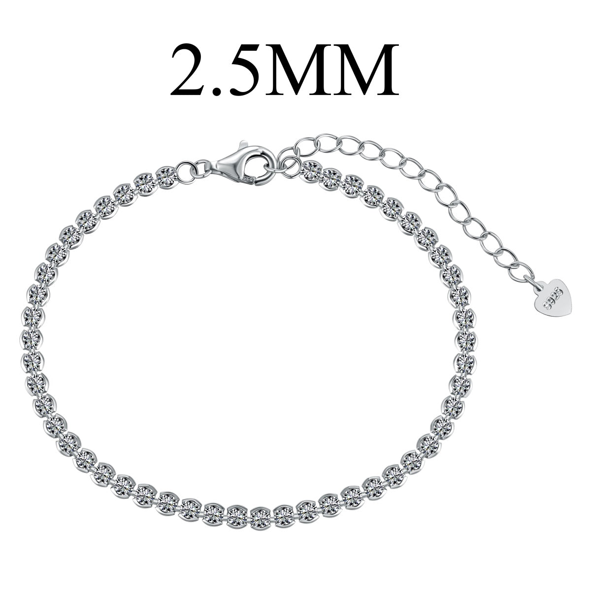 [Marin Jewelry]Dazzling Sparkling Round Cut Daily Bracelet