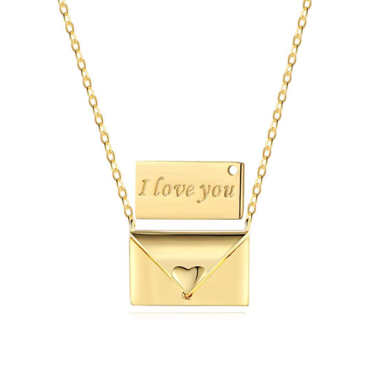 [Marin Jewelry]Envelope Heart Shape Mother's Day Necklace