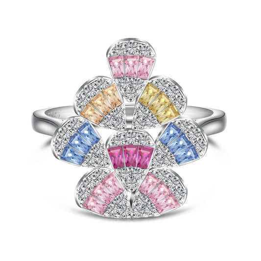[Marin Jewelry]Sparkling Colorful Water Drop Shape Daily Ring