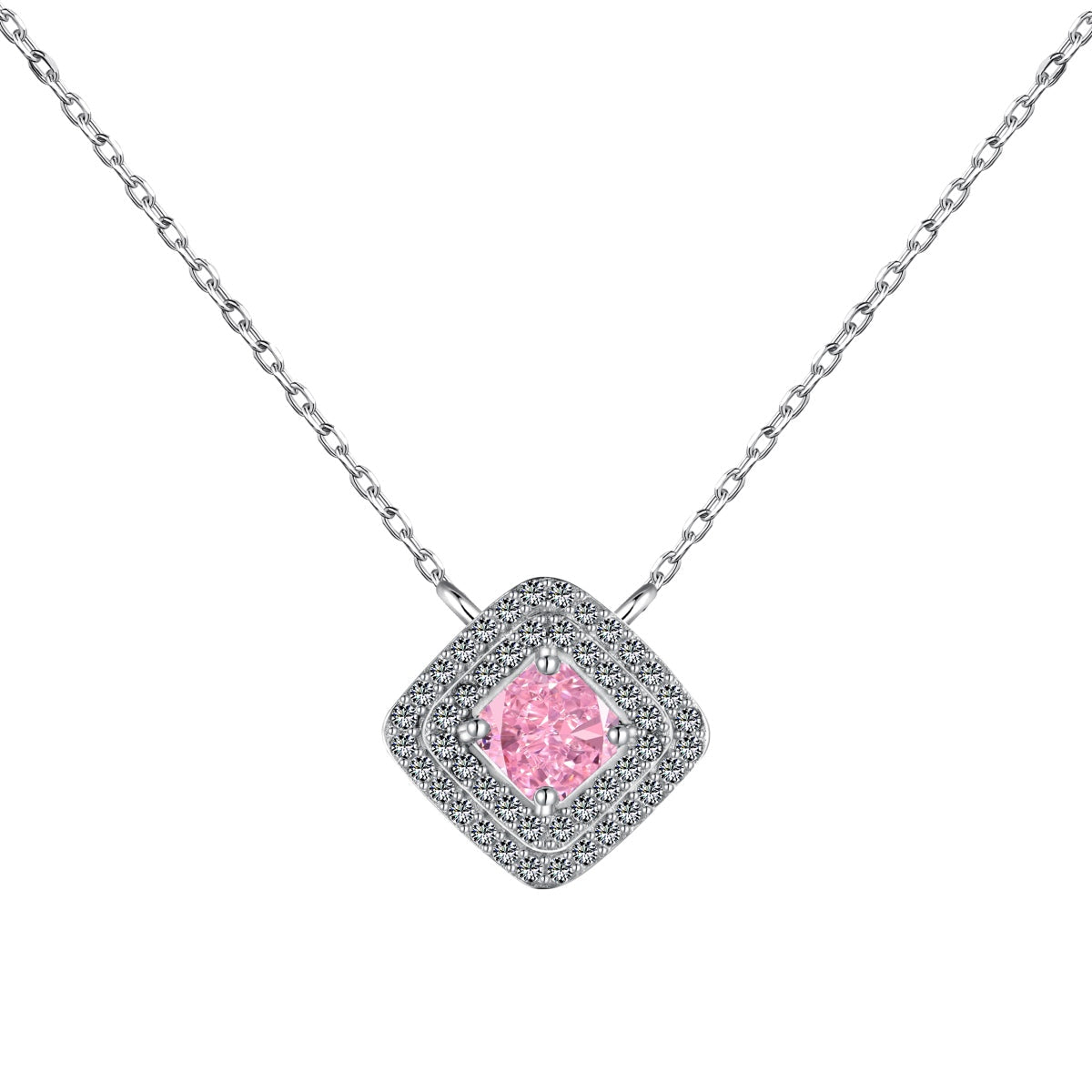 [Marin Jewelry]Sparkling Asscher Cut Necklace