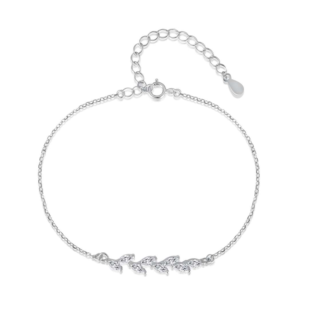 [Marin Jewelry]Elegant Wheat Leaves Shape Bracelet