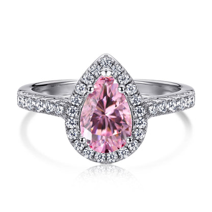 [Marin Jewelry]1.0 Carat Luxurious Resplendent Water Drop Shape Wedding Ring