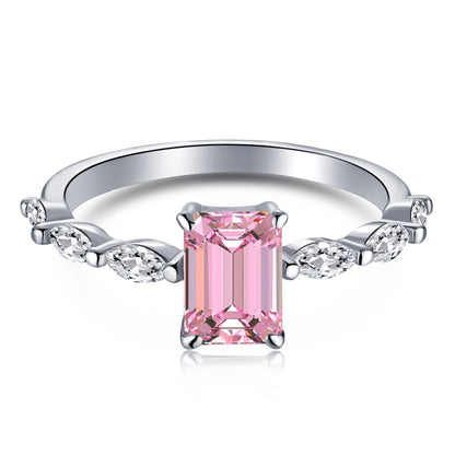 [Marin Jewelry]1.0 Carat Dainty Resplendent Radiant Cut Daily Ring