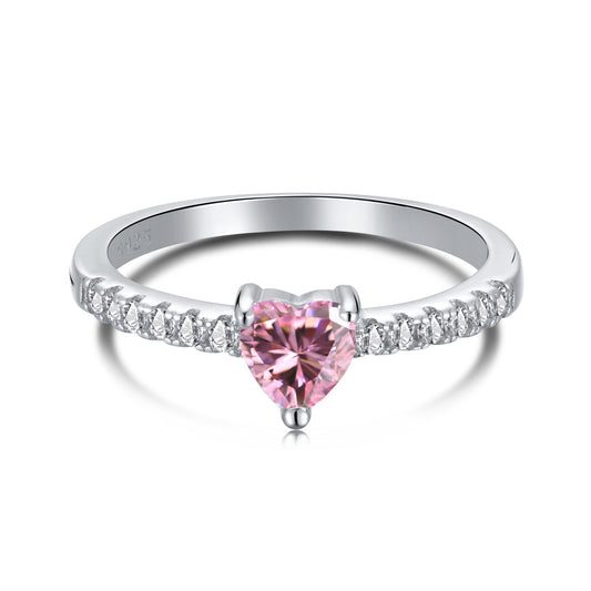 [Marin Jewelry]0.5 Carat CaratEternity Charming Heart Shape Lover Ring
