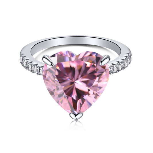 [Marin Jewelry]6.0 Carat Luxurious Sparkling Romantic Heart Cut Lover Ring