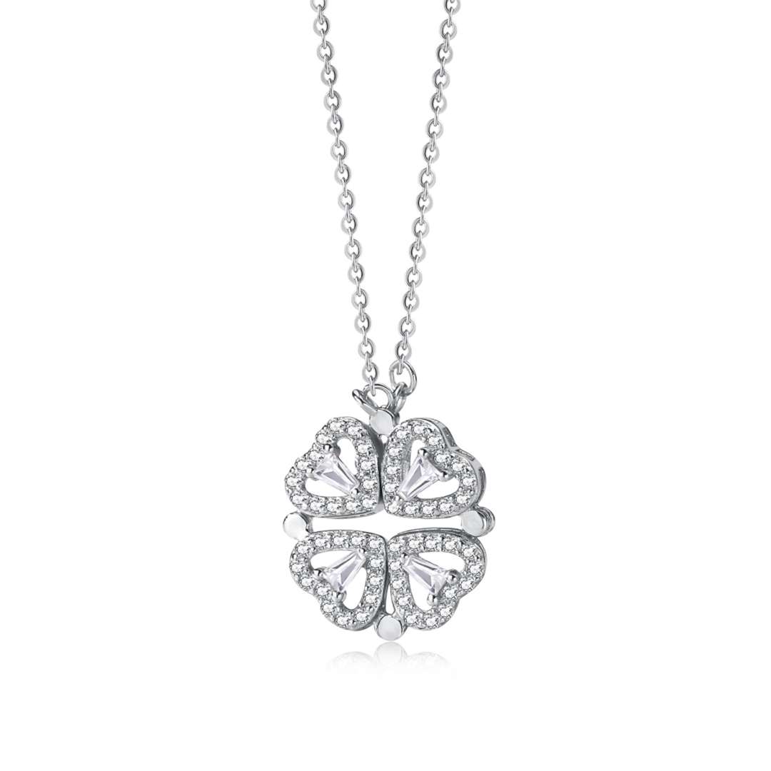 [Marin Jewelry]Ornate Heart Cut Flower Shape Necklace