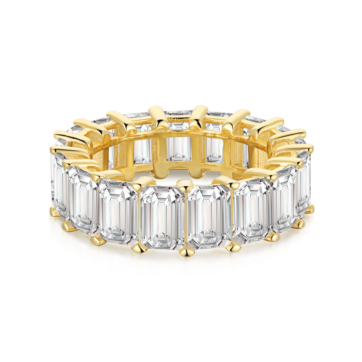 [Marin Jewelry]0.75 Carat Elegant Emerald Cut Tennis Ring
