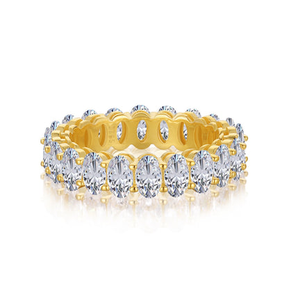 [Marin Jewelry]Ornate Oval Cut Tennis Ring