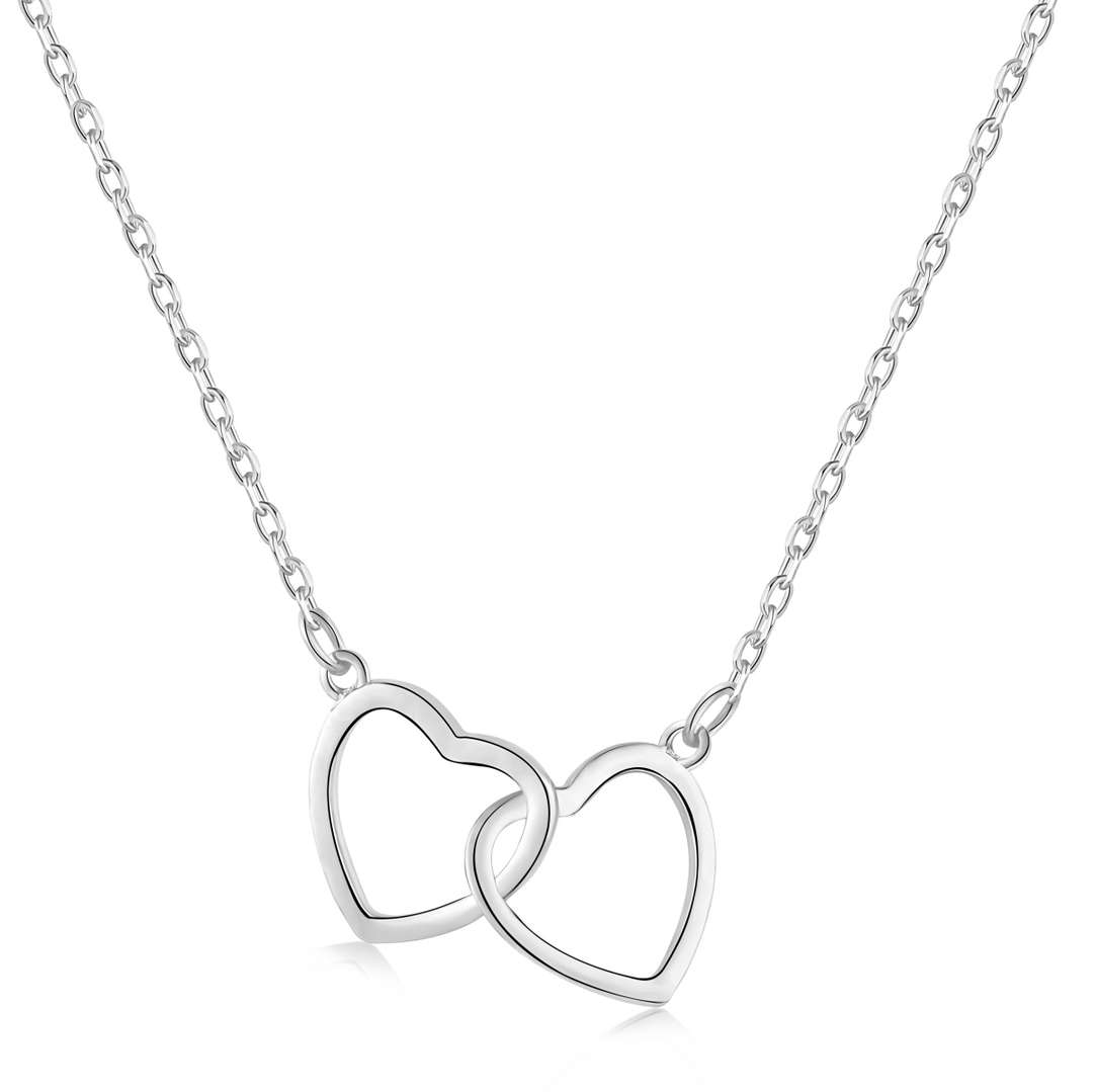 [Marin Jewelry]Sterling Silver Love Double Ring Necklace