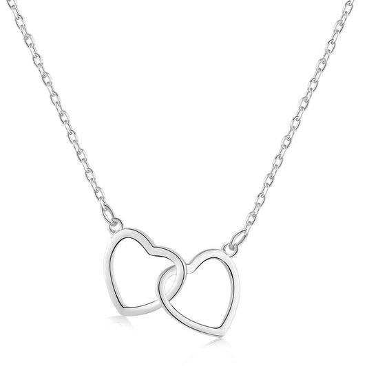 [Marin Jewelry]Sterling Silver Love Double Ring Necklace