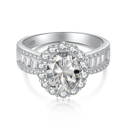 [Marin Jewelry]1.5 Carat Dazzling Charming Oval Cut Banquet Ring