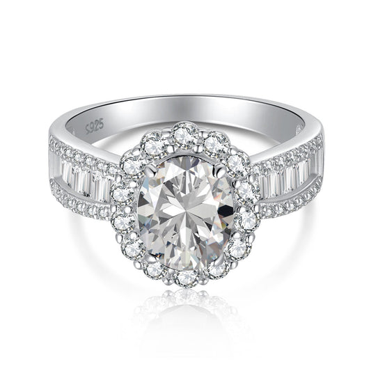 [Marin Jewelry]1.5 Carat Dazzling Charming Oval Cut Banquet Ring