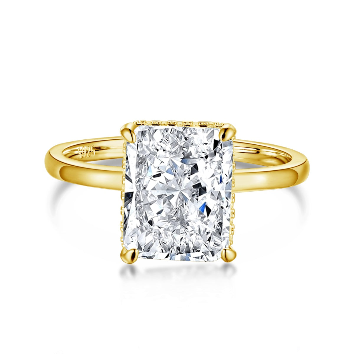 [Marin Jewelry]4.0 Carat Ornate Enchanting Radiand Cut Banquet Ring