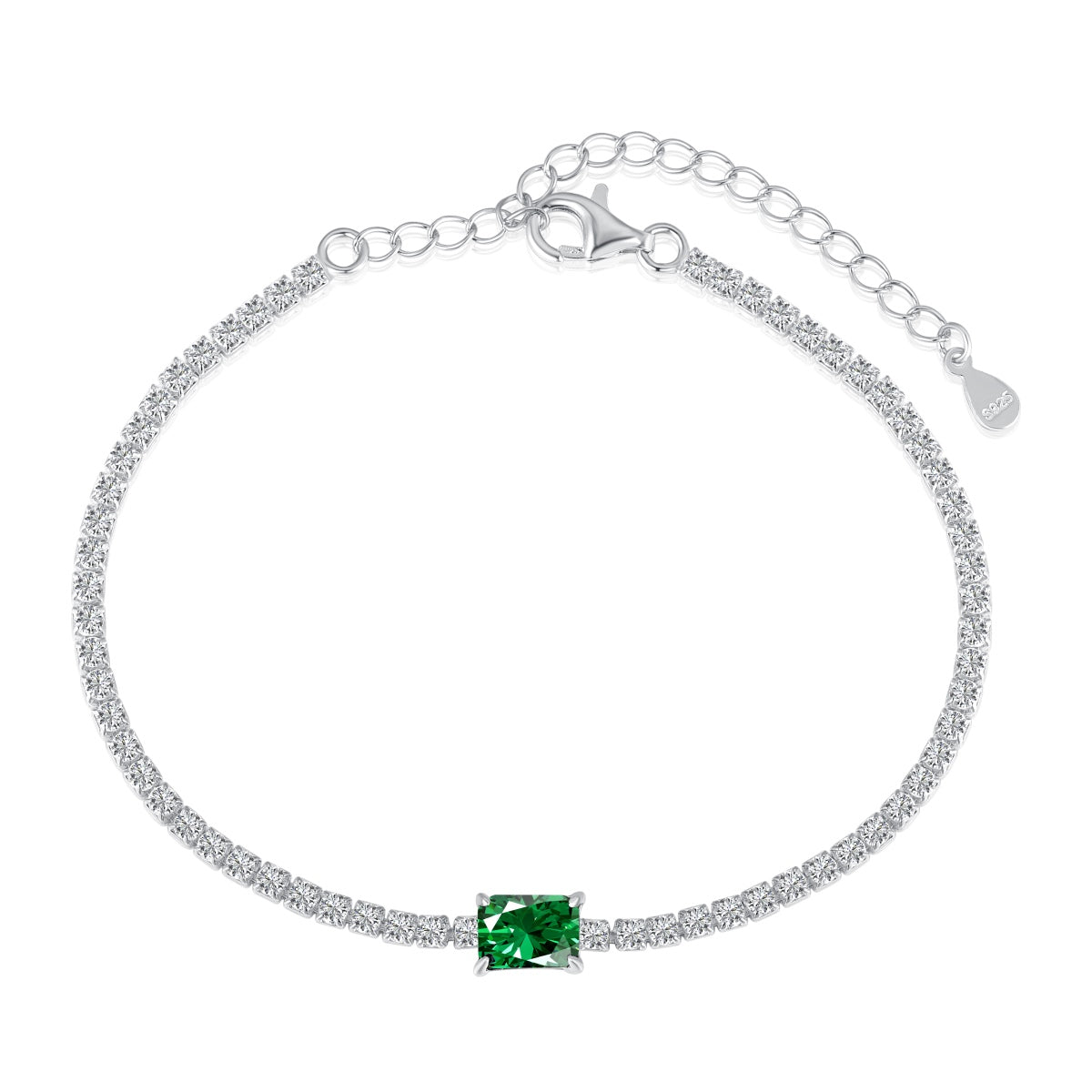 [Marin Jewelry]1.0 Carat Unique Emerald Cut Banquet Bracelet