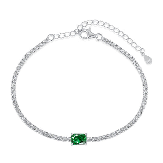 [Marin Jewelry]1.0 Carat Unique Emerald Cut Banquet Bracelet