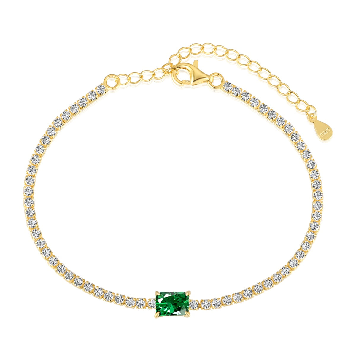 [Marin Jewelry]1.0 Carat Unique Emerald Cut Banquet Bracelet