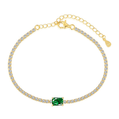 [Marin Jewelry]1.0 Carat Unique Emerald Cut Banquet Bracelet