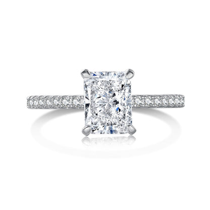 [Marin Jewelry]2.0 Carat Dazzling Sparkling Radiant Cut Party Ring