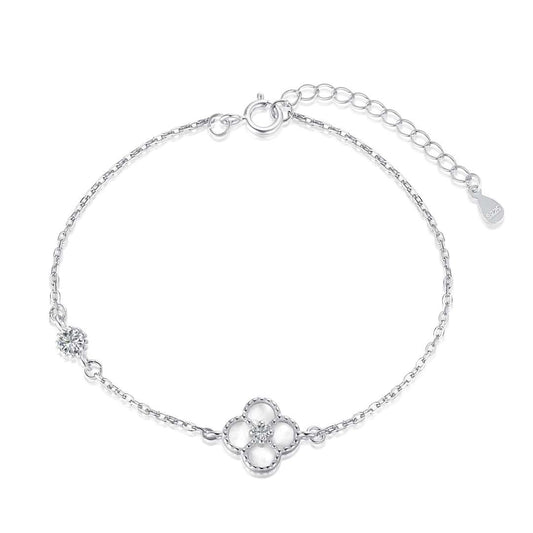[Marin Jewelry]Delicate Four Leaf Clover Bracelet
