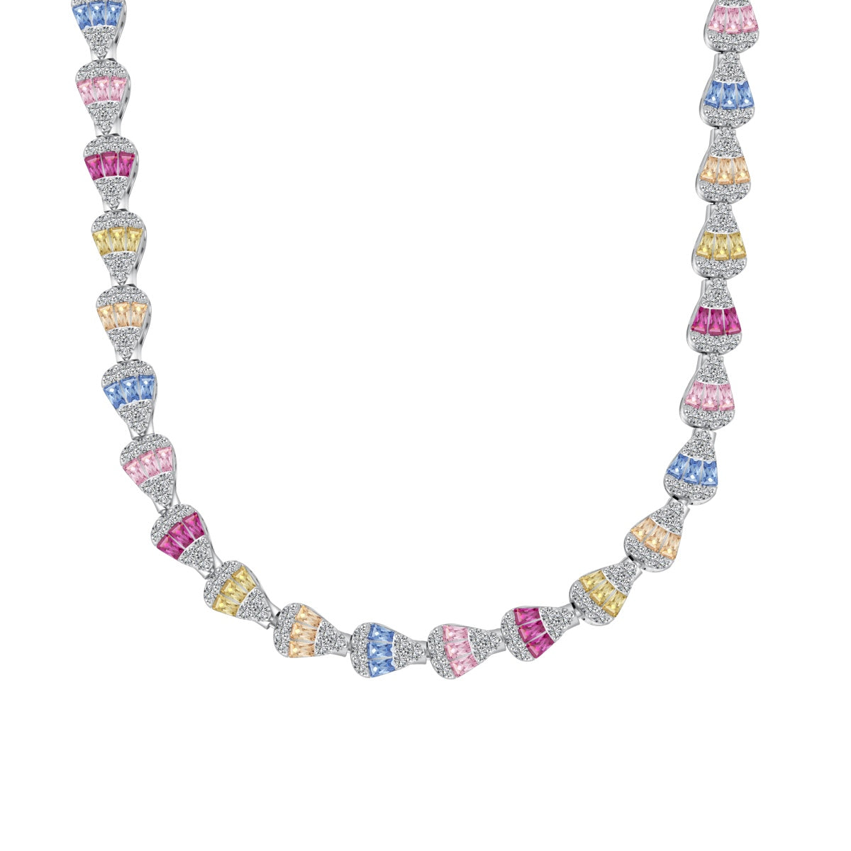 [Marin Jewelry]Radiant Colorful Rainbow Necklace