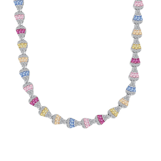 [Marin Jewelry]Radiant Colorful Rainbow Necklace