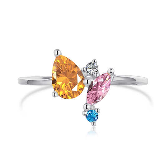 [Marin Jewelry]Radiant Colorful Multi Cut Daily Ring
