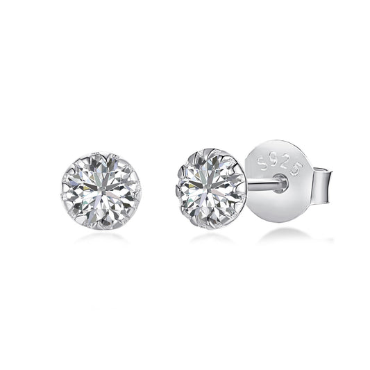 [Marin Jewelry]Sparkling Colorful Round Shape Earrings