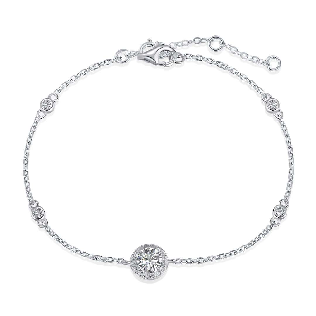 [Marin Jewelry]Dazzling Round Cut Shape Bracelet