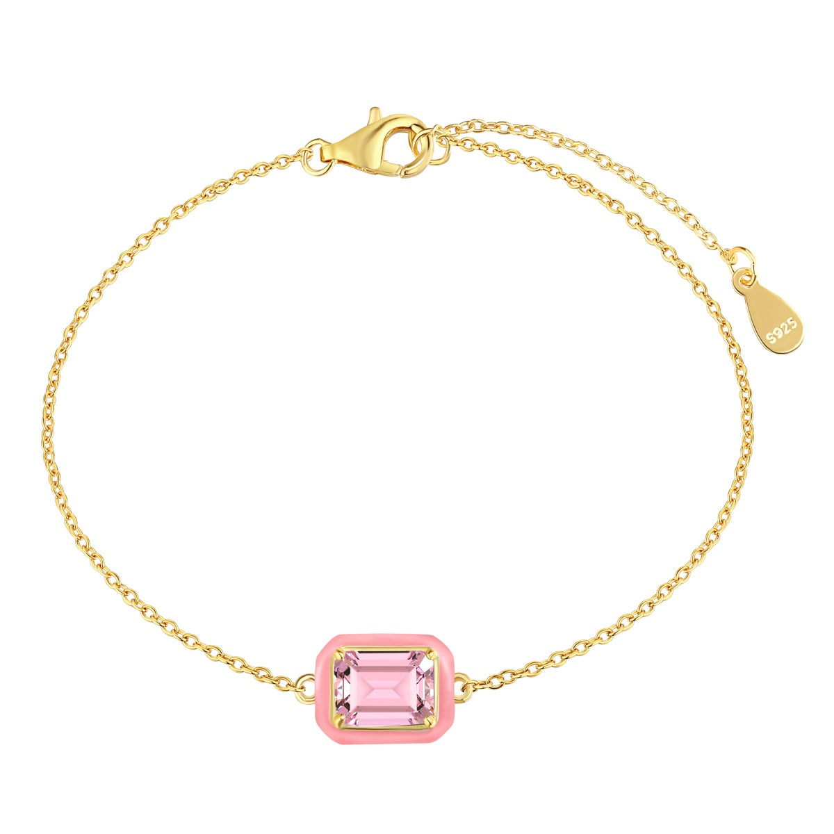 [Marin Jewelry]2.0 Carat Sparkling Colorful Emerald Cut Daily Bracelet