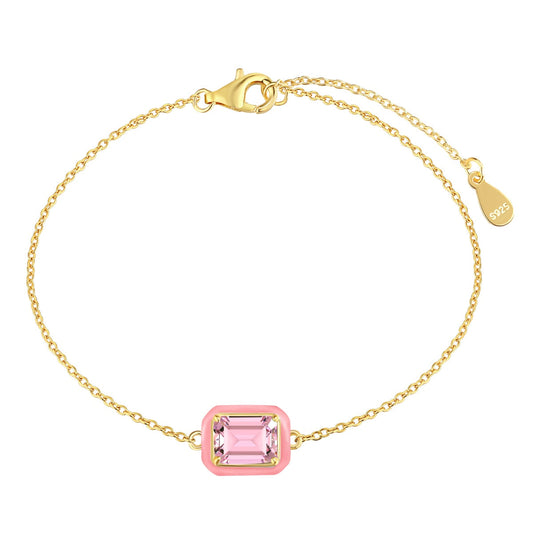[Marin Jewelry]2.0 Carat Sparkling Colorful Emerald Cut Daily Bracelet