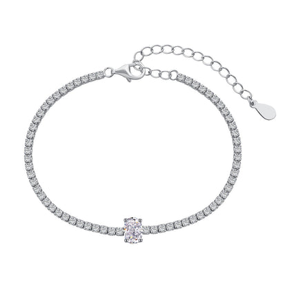 [Marin Jewelry]0.75 Carat Exquisite Oval Cut Daily Bracelet