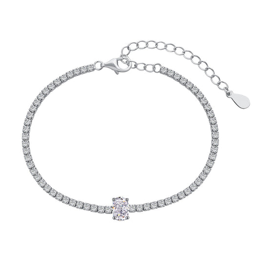 [Marin Jewelry]0.75 Carat Exquisite Oval Cut Daily Bracelet