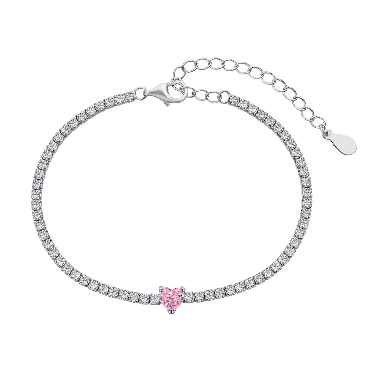 [Marin Jewelry]0.5 Carat Elegant Romantic Heart Shape Lover Bracelet