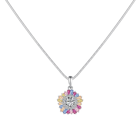 [Marin Jewelry]Charming Flower Colorful Necklace