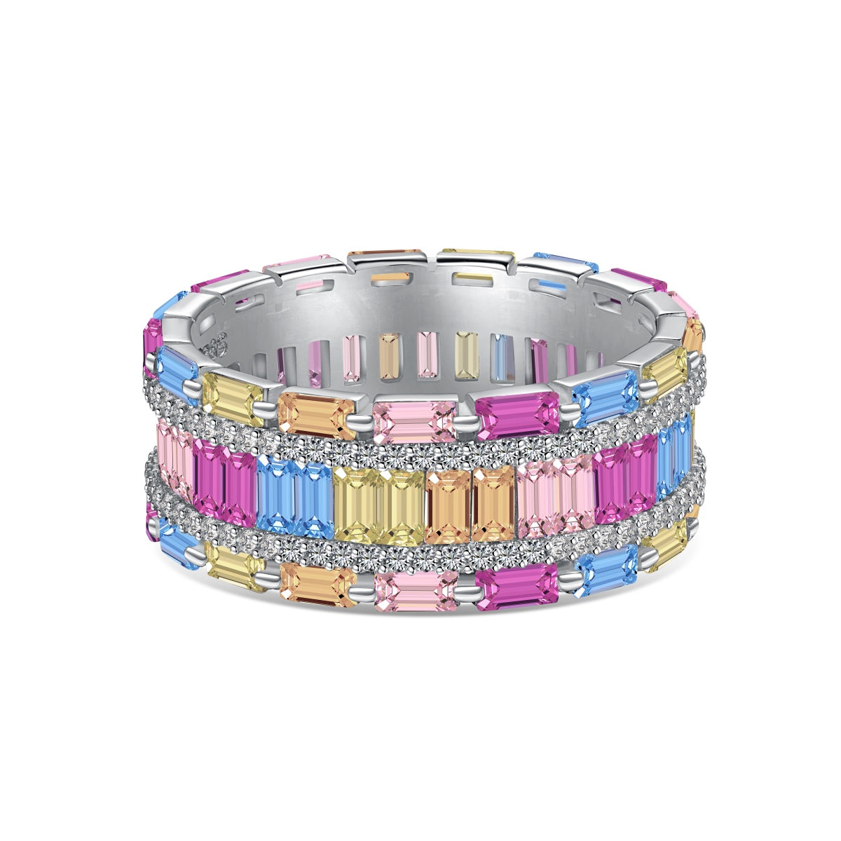 [Marin Jewelry]Dazzling Colorful Radiant Cut Party Ring