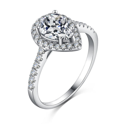 [Marin Jewelry]1.0 Carat Luxurious Resplendent Water Drop Shape Wedding Ring