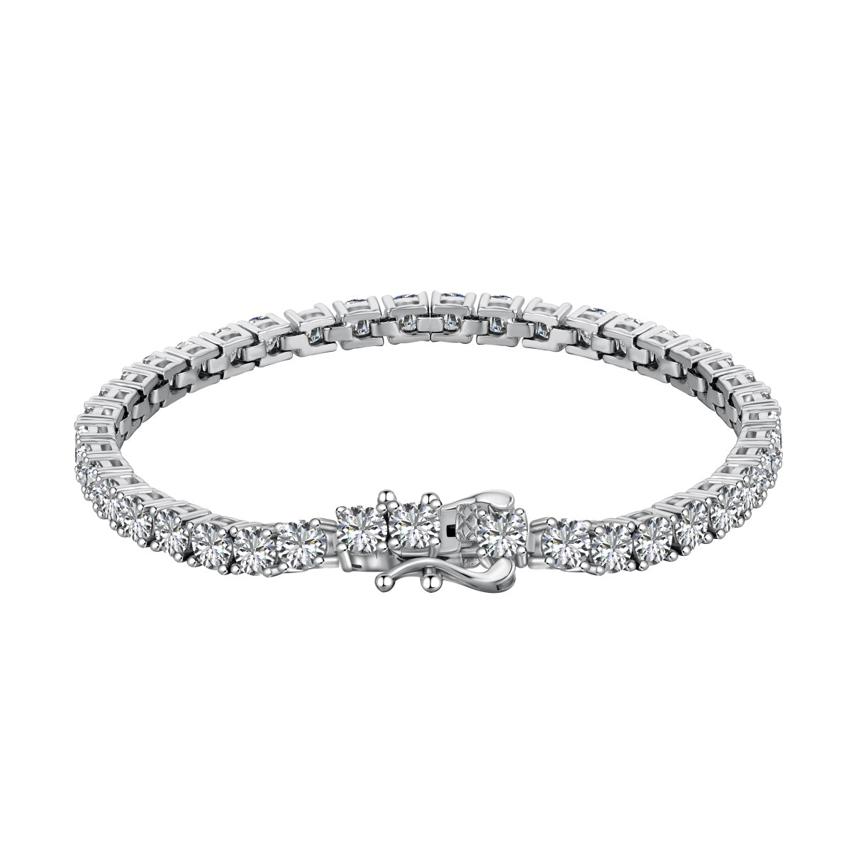 [Marin Jewelry]Luxurious Ornate Round Cut Tennis Bracelet