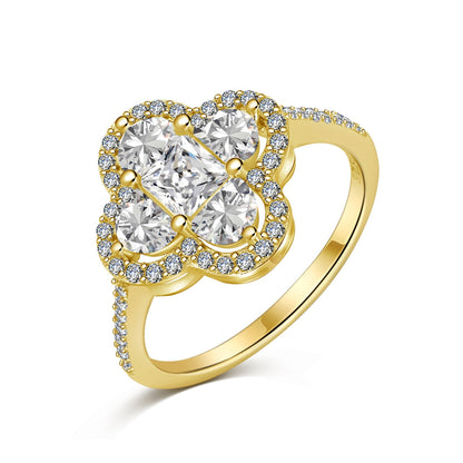 [Marin Jewelry]Luxurious Eternity Flower Shape Banquet Ring