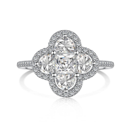 [Marin Jewelry]Luxurious Eternity Flower Shape Banquet Ring